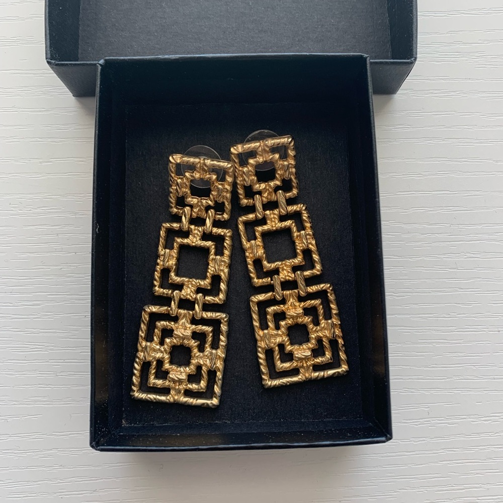 Vintage Gold Geometric Earrings